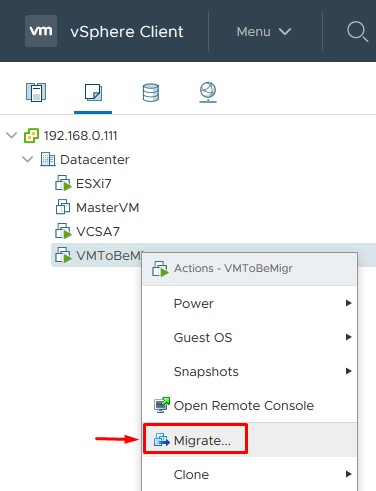 vmware esxi 6.7 turn off storage vmotion